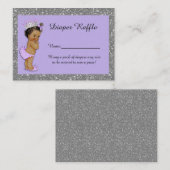 Tickets voor Little Princess Diaper Raffle, Etnic Informatiekaartje (Voorkant / Achterkant)