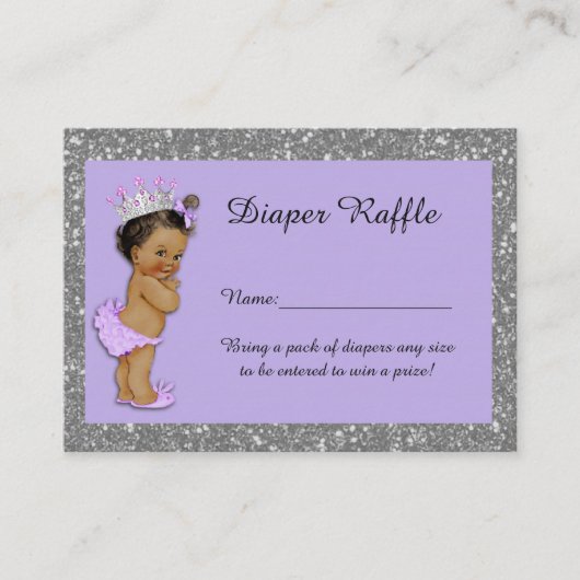 Tickets voor Little Princess Diaper Raffle, Etnic Informatiekaartje (Voorkant)
