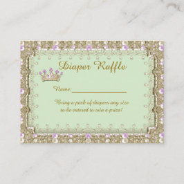 Tickets voor Little Princess Diaper Raffle, Mint Informatiekaartje