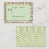 Tickets voor Little Princess Diaper Raffle, Mint Informatiekaartje (Voorkant / Achterkant)
