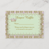Tickets voor Little Princess Diaper Raffle, Mint Informatiekaartje (Voorkant)