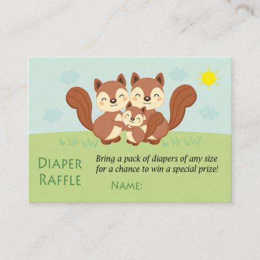 Tickets voor Squirrel Diaper Raffle (Voorkant)