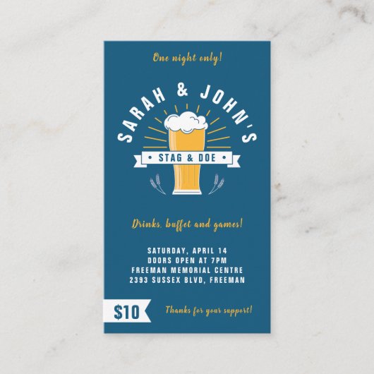 Tickets voor staarten en onkruid - Beer Stein (Voorkant)