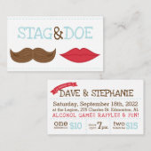 Tickets voor trappen en Doe - Lips en Mustache (Voorkant / Achterkant)