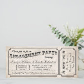  ticketuitnodigingen voor verlovingsfeest kaart (Staand voorkant)