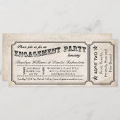  ticketuitnodigingen voor verlovingsfeest kaart (Voorkant / Achterkant)