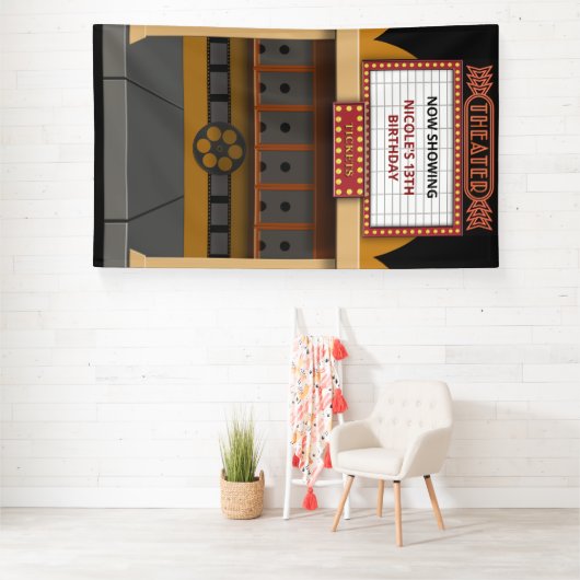 Ticketvenster Movie Theater Marquee Spandoek (Insitu)