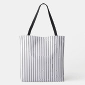 Ticking strepen klassieke moderne stijl tote bag (Achterkant)