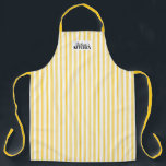 Ticking Stripe Vintage Farmhouse Mustard Yellow Schort<br><div class="desc">Vintage Farmhouse Ticking Stripe Apron. This all over print apron will look lovely whether you're wearing it in the kitchen to cook or it's hanging on a hook waiting for you to need it. This simple design adds a touch of charm to your kitchen decor while giving you full coverage...</div>