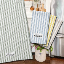 Ticking Stripe Vintage Farmhouse Sage