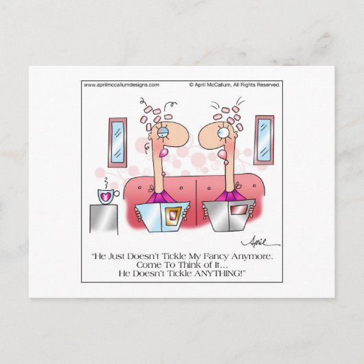 TICKLE MY FANCY Briefkaart door April McCallum (Voorkant)