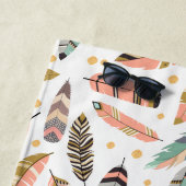 Tickle Pattern Boho Feather Strandlaken (In situ)