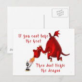 Tickle the Dragon. Briefkaart (Voorkant / Achterkant)