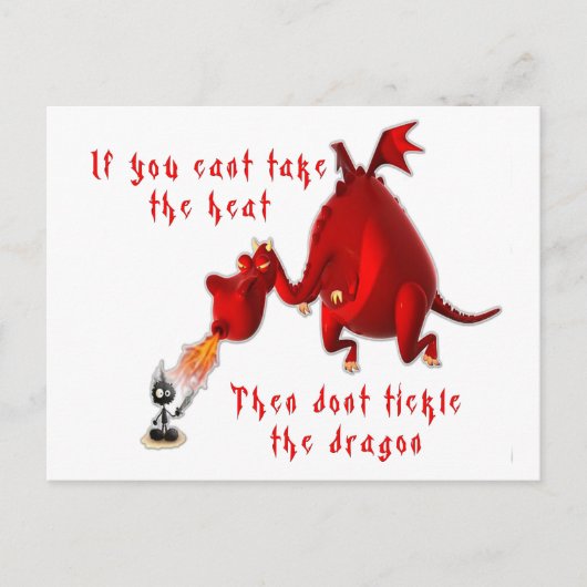 Tickle the Dragon. Briefkaart (Voorkant)