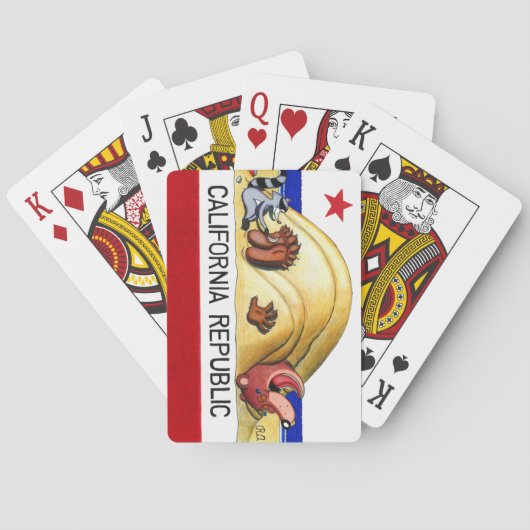 Ticklish California Beer Flag Pokerkaarten (Achterkant)