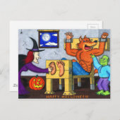 Ticklish Halloween Werewolf Briefkaart (Voorkant / Achterkant)