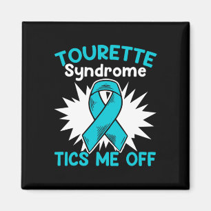 Ticks me uit Blauwgroen Ribbon Tourette Syndrome A Magneet