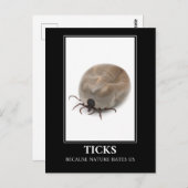 Ticks omdat Natuur ons haat - parasietenvun Briefkaart (Voorkant / Achterkant)