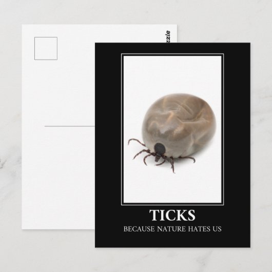 Ticks omdat Natuur ons haat - parasietenvun Briefkaart (Voorkant / Achterkant)