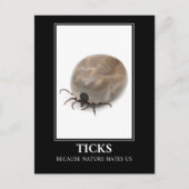 Ticks omdat Natuur ons haat - parasietenvun Briefkaart (Voorkant)