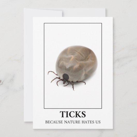 Ticks omdat Natuur ons haat - parasietenvun Feestdagenkaart (Voorkant)