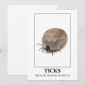 Ticks omdat Natuur ons haat - parasietenvun Feestdagenkaart (Voorkant / Achterkant)