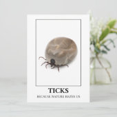 Ticks omdat Natuur ons haat - parasietenvun Feestdagenkaart (Staand voorkant)