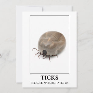 Ticks omdat Natuur ons haat - parasietenvun Feestdagenkaart