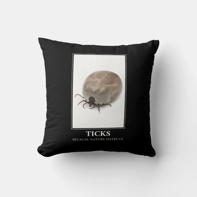 Ticks omdat Natuur ons haat - parasietenvun Kussen (Voorkant)