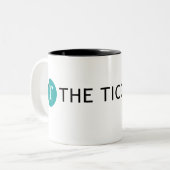 Tico Times Costa Rica Tweekleurige Koffiemok (Voorkant links)