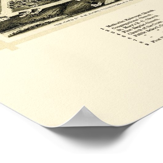 Ticonderoga, NY Panoramic Map - 1891 Poster (Hoek)