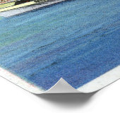 Ticonderoga Steamer die Port Burlington verlaat, Poster (Hoek)