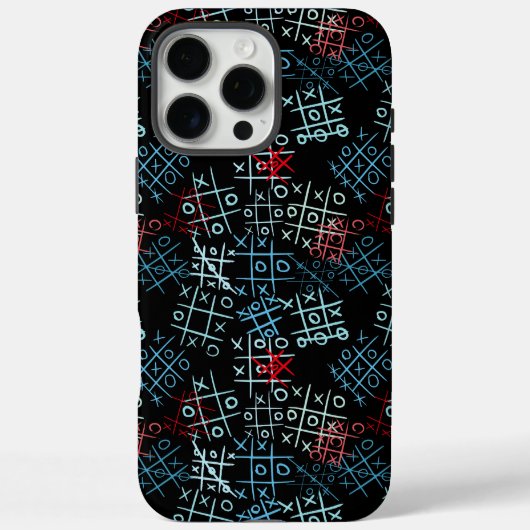 tictactoe pattern.BW.B BG Case-Mate iPhone Case (Achterkant)