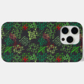 tictactoe pattern.GREEN.B2 DGrey BG Case-Mate iPhone Case (Achterkant (horizontaal))