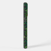 tictactoe pattern.GREEN.B2 DGrey BG iPhone Hoesje (Rechterkant)