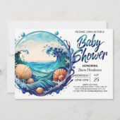 Tidal Beach Baby shower Kaart (Voorkant)