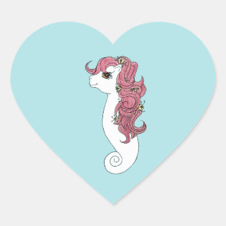 Tidal Bloom Sea Pony - G1 Inspired My Little Pony Hart Sticker