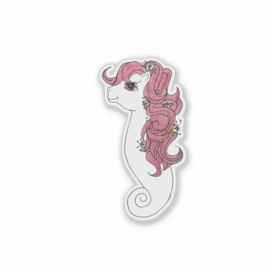 Tidal Bloom Sea Pony - G1 Inspired My Little Pony Sticker (Voorkant)