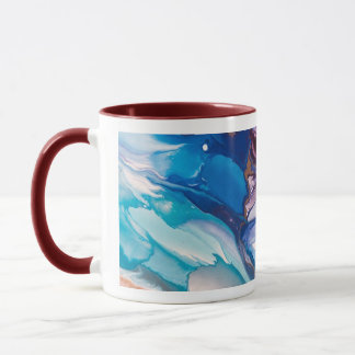 Tidal Bloom – Vloeibare Inkt & Hars Abstract Mok