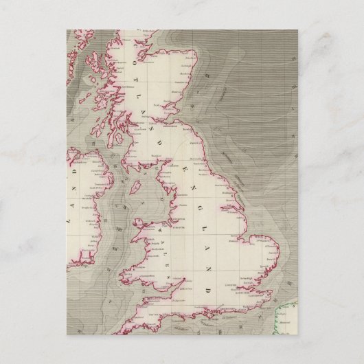 Tidal Chart British Zeeen Briefkaart (Voorkant)