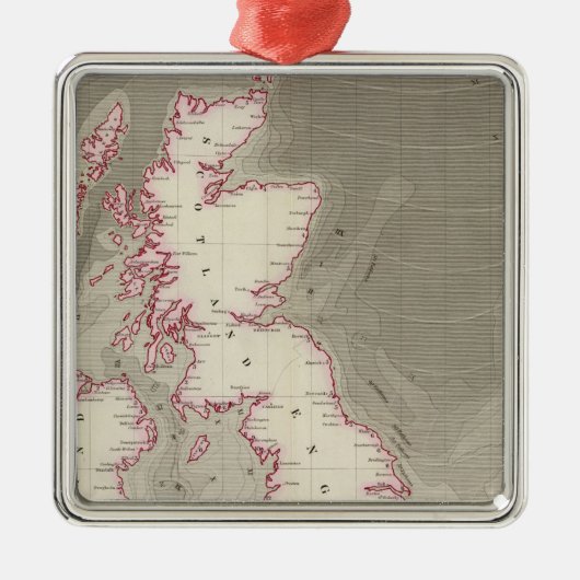 Tidal Chart British Zeeen Metalen Ornament (Voorkant)