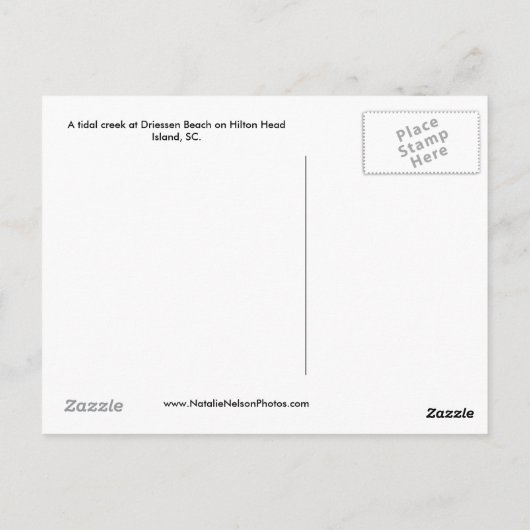 Tidal Creek Briefkaart (Achterkant)