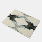 Tidal Echoes — Abstract Fluid Ink Pattern Deurmat (Schuin)