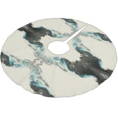 Tidal Echoes — Abstract Fluid Ink Pattern Kerstboom Rok (Gekanteld)