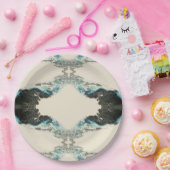 Tidal Echoes — Abstract Fluid Ink Pattern Papieren Bordje (Feest)