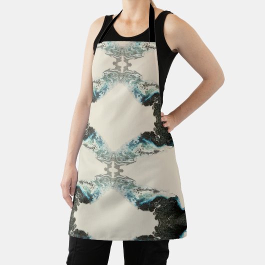 Tidal Echoes — Abstract Fluid Ink Pattern Schort (Insitu)