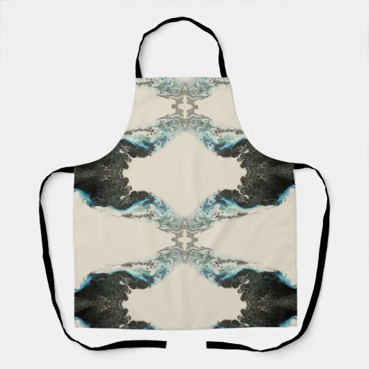 Tidal Echoes — Abstract Fluid Ink Pattern Schort (Voorkant)