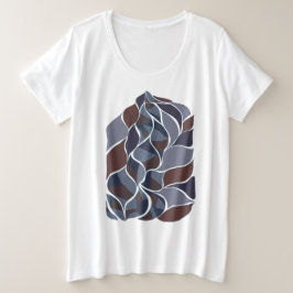 Tidal Echoes – Abstracte Aardetone Kunst T-shirt |