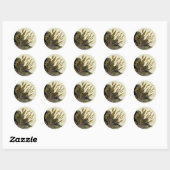 Tidal Fronds Ronde Sticker (Vel)