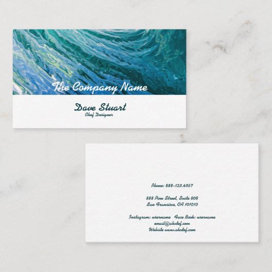 TIdal motion Visitekaartje (Voorkant / Achterkant)